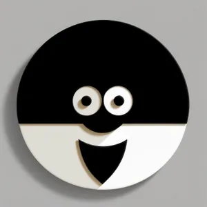 Pirate Poison Symbol in Black Button Design