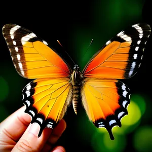 Vibrant Monarch Butterfly with Colorful Wings