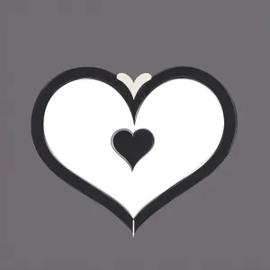 Love Symbol Stencil Graphic: Black Silhouette Art Design