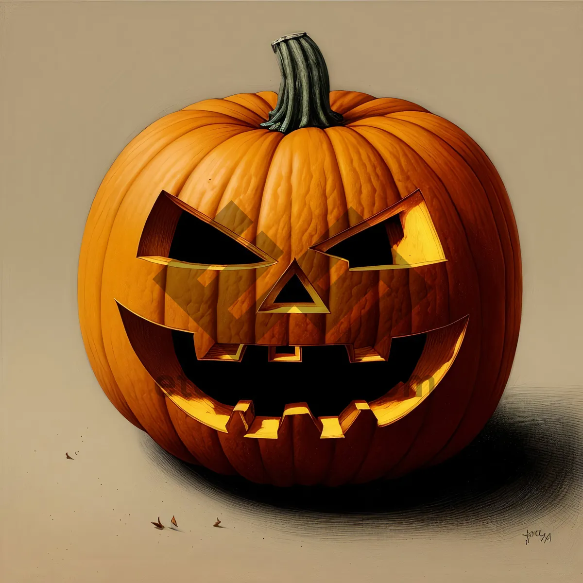 Picture of Spooky Jack-O'-Lantern Pumpkin Lantern for Fall