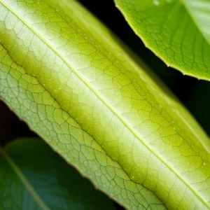 Vibrant Spring Foliage: Lush Leaf Veins and Fresh Organic Growth