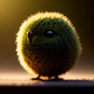 Fluffy Nut Marmoset Resting on Chestnut Tree