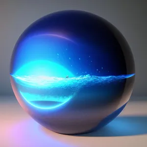 3D Earth Globe: Celestial Sphere Icon with Light