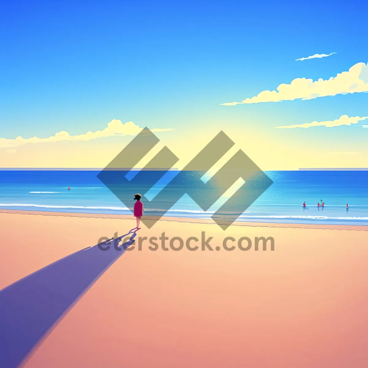 Picture of Serenity by the Sea: Clear Skies and Tranquil Waters