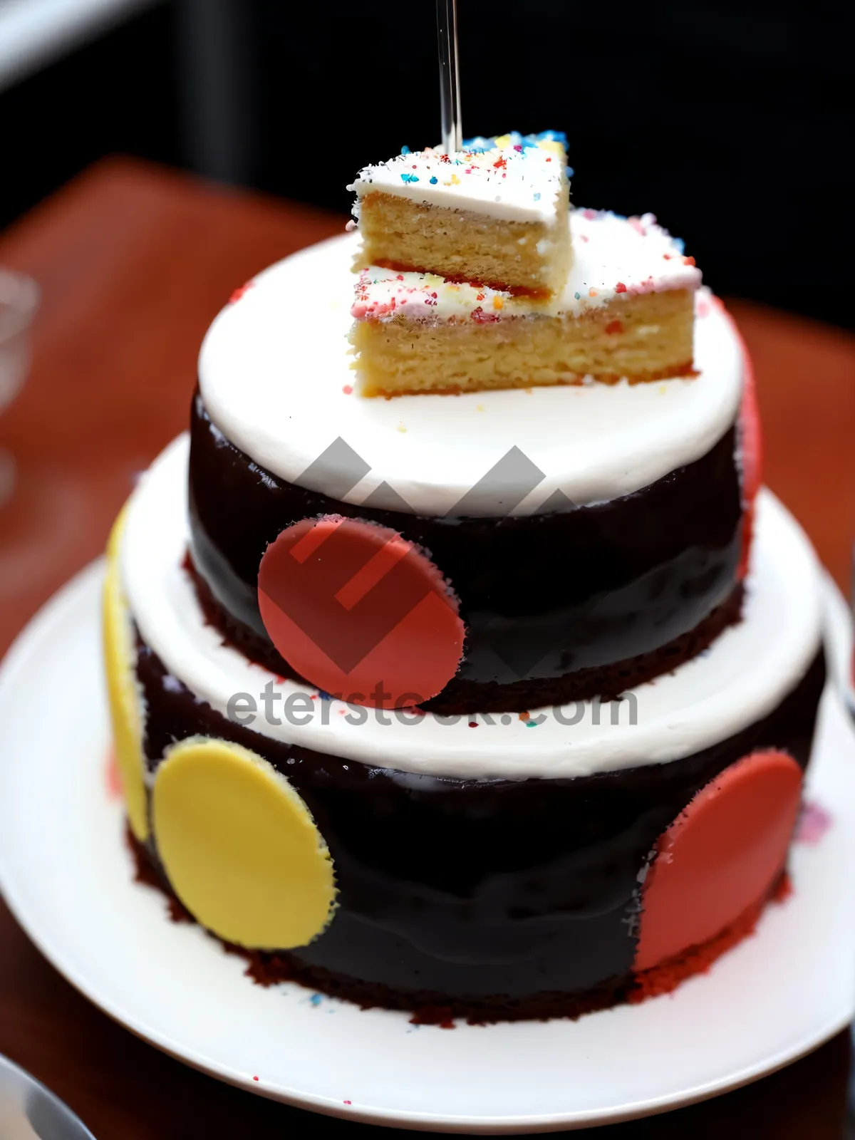 Picture of Delicious Chocolate Berry Cake with Fresh Cream