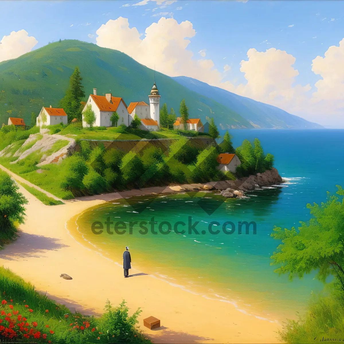 Picture of Tropical Paradise Beach with Clear Blue Waters