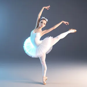 Elegant Ballet Performance: Graceful Dancer in Mid-Air Leap