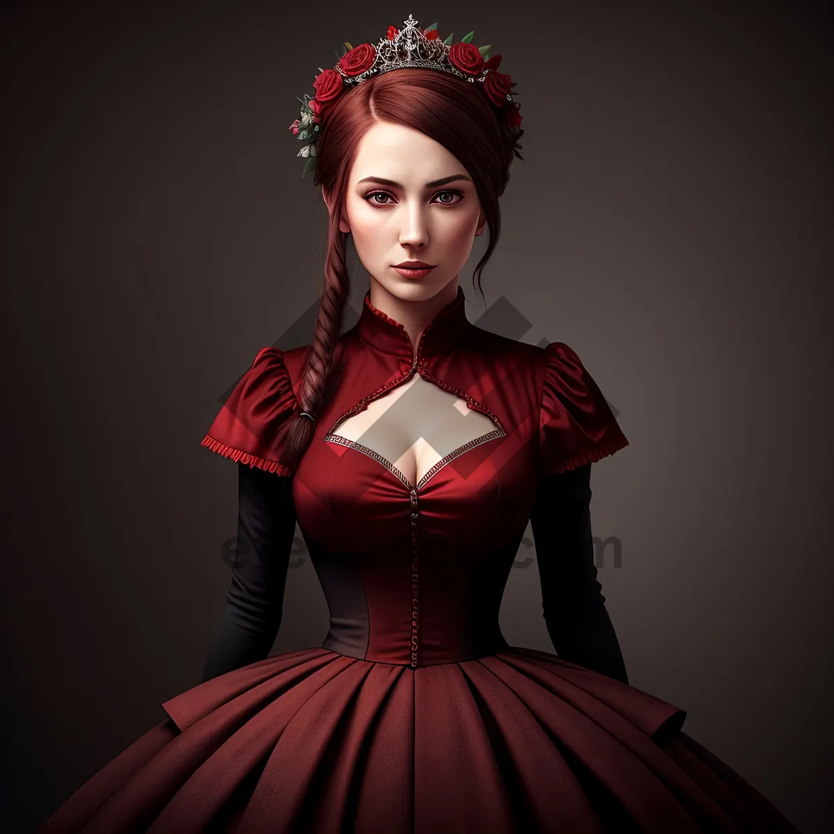 Picture of Stylish Princess Fashion Portrait with Elegance