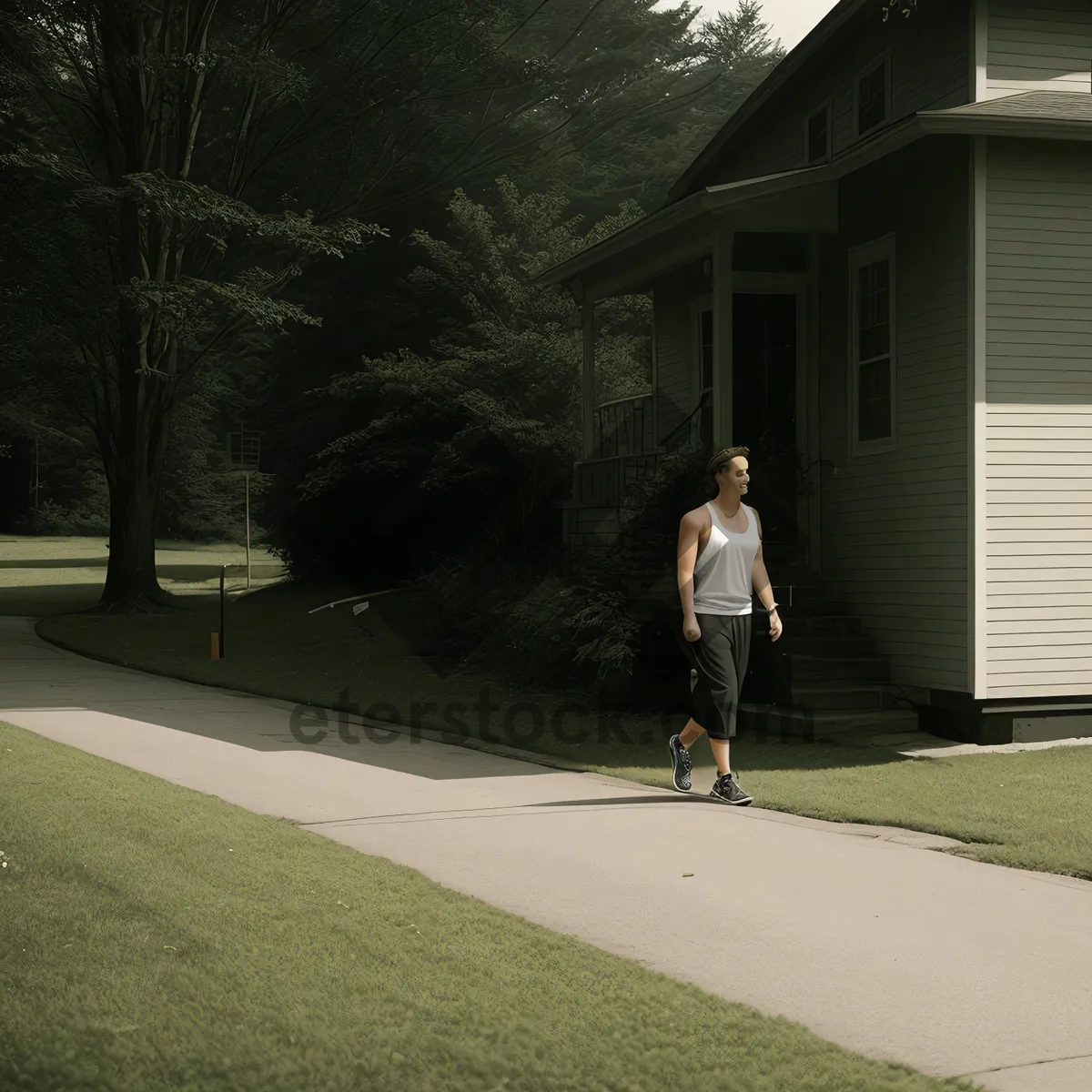 Picture of Golfer playing on a lush fairway