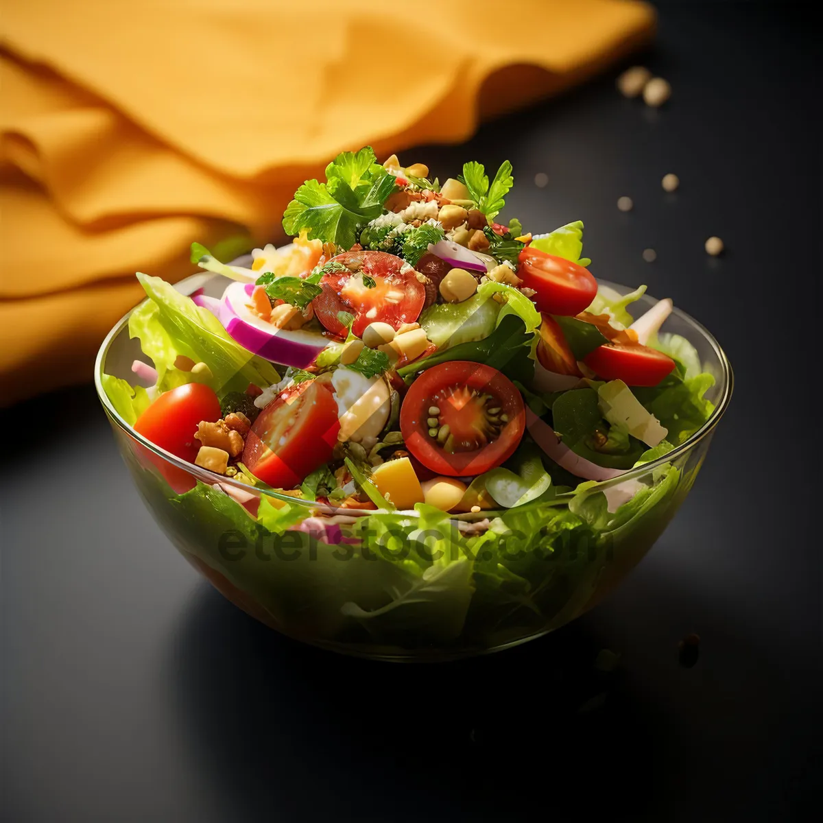 Picture of Fresh Vegetable Salad in a Bowl
