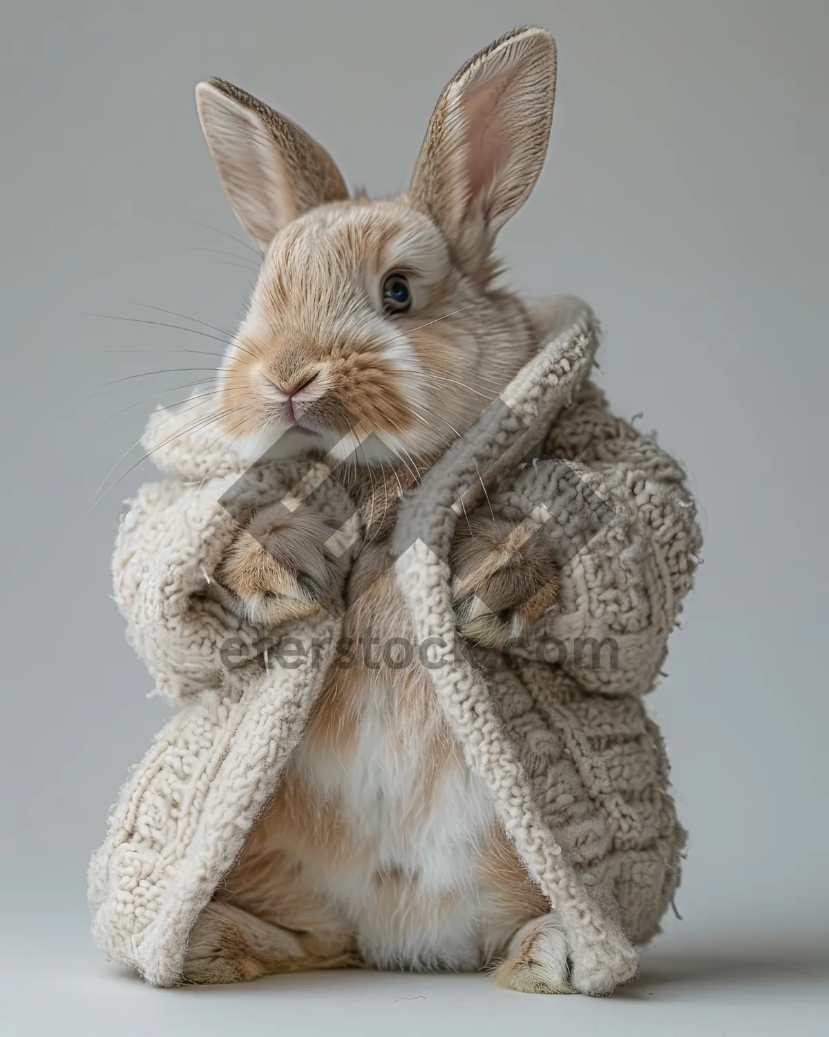 Picture of Adorable fluffy bunny with soft ears