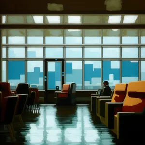 Modern Classroom Interior with Stylish Furniture