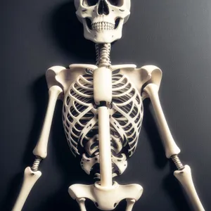 Anatomical Human Skeleton with Corkscrew Spine
