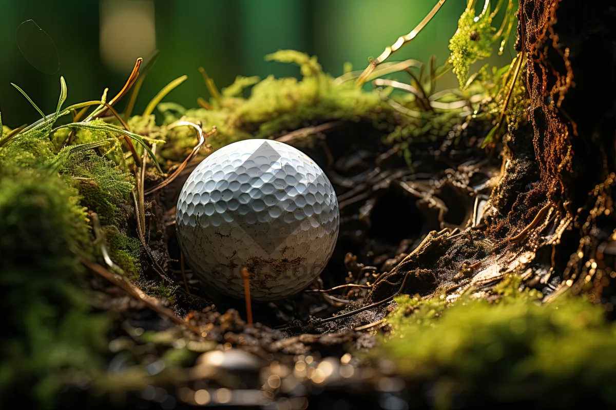 Picture of Close-up of golfer with equipment on fairway