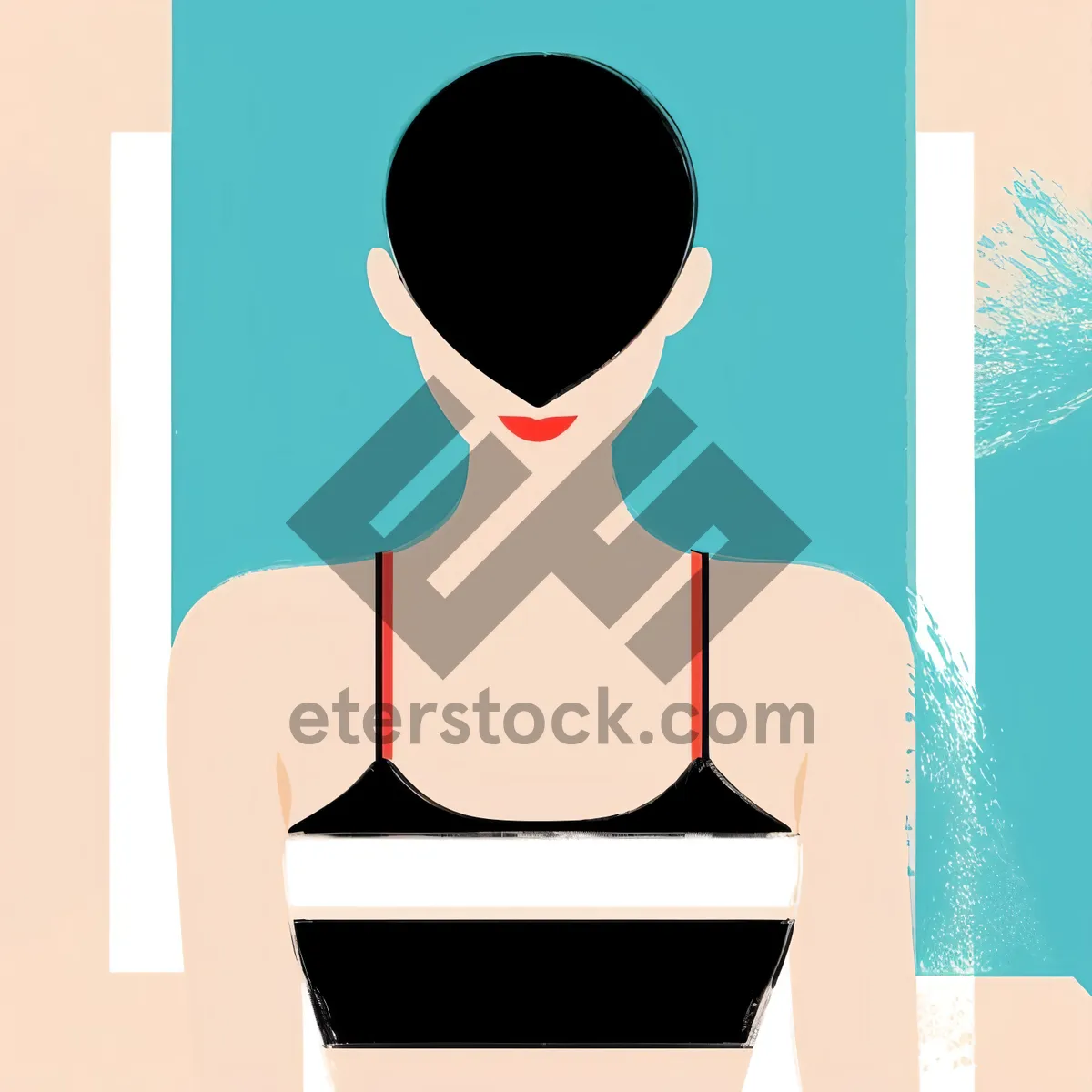 Picture of Cartoon Icon with Ribbon Design
