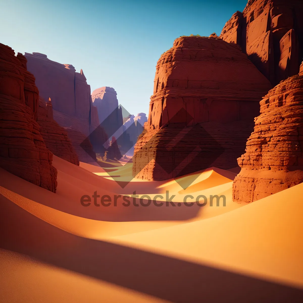 Picture of Majestic Sunset Canyon Landscape: Southwest Canyon Delight