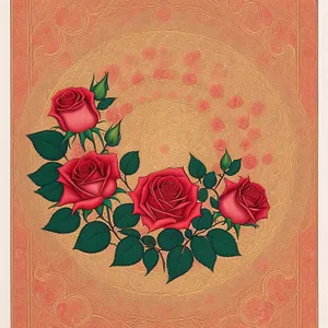 Vintage Floral Pattern: Rustic Charm for Decor and Cards