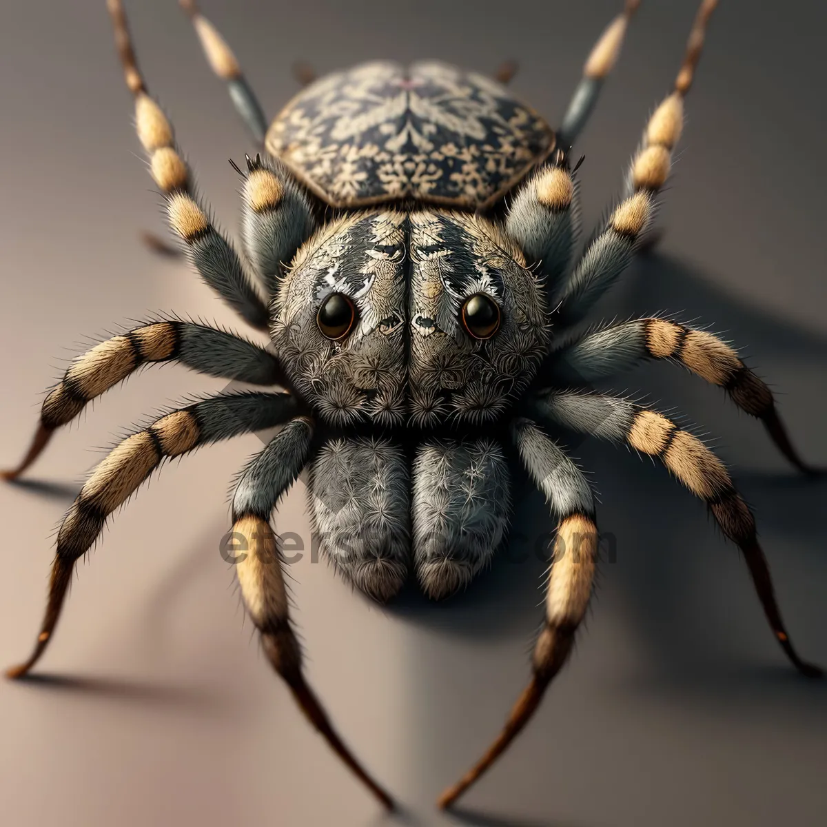 Picture of Scary Black and Gold Garden Arachnid