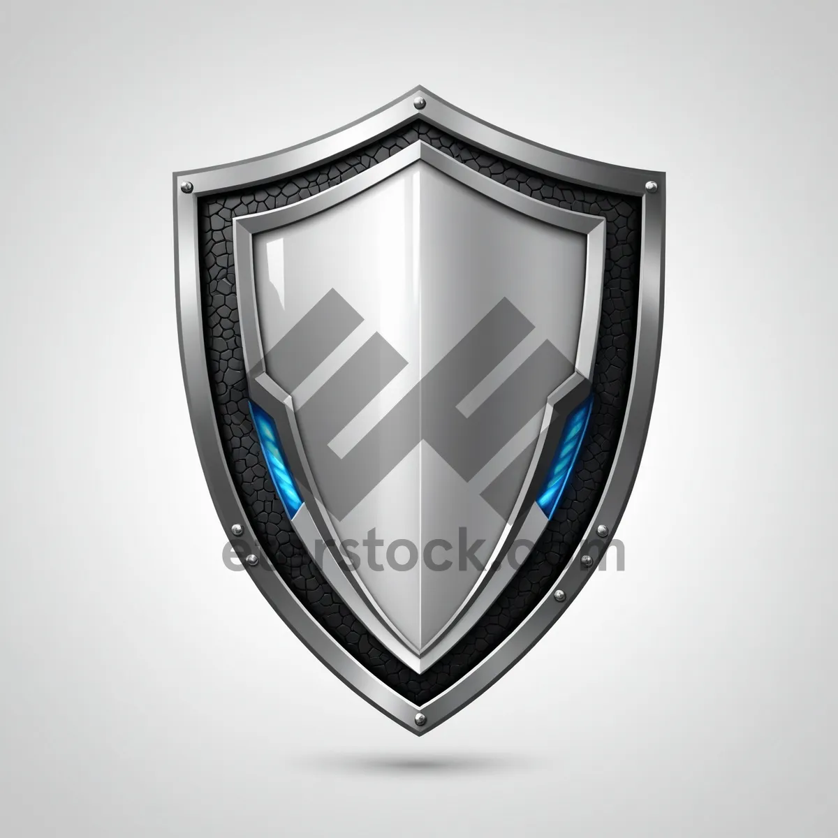 Picture of Shiny metal shield emblem design