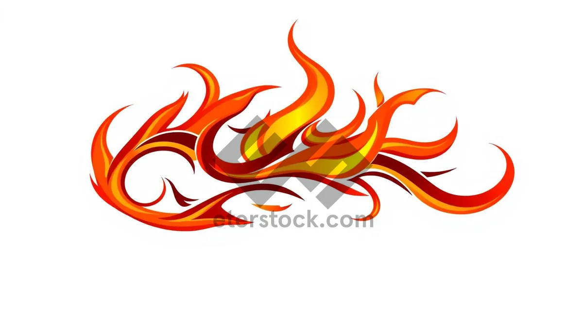 Picture of Fiery graphic symbol design with blazing heat