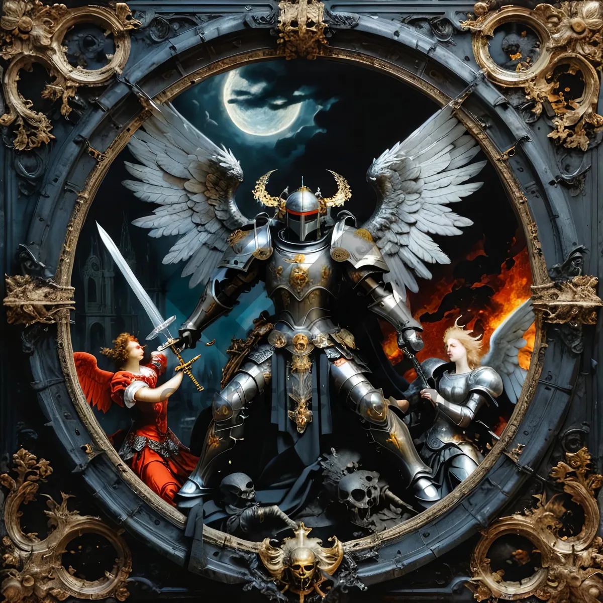 Picture of Antique Clock Gears Detail in Old Architecture