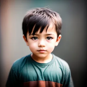 Cheerful Schoolboy with Innocent Smile