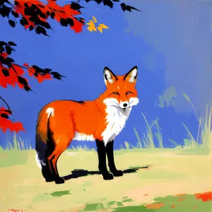 Vibrant Red Fox in Majestic Wilderness