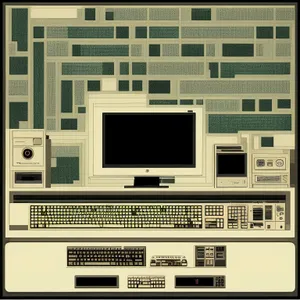 Modern Computer Monitor Technology Equipment Electronic Cassette Recorder