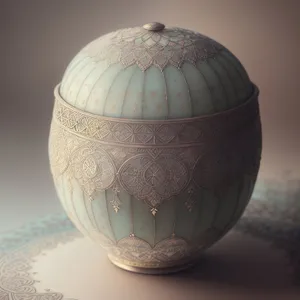 Chinese Porcelain Egg-Shaped Decorative Ceramic Globe