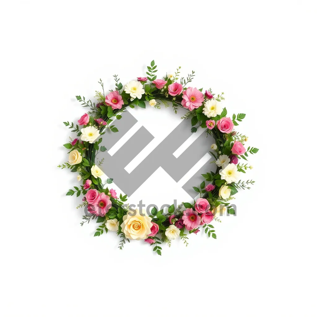 Picture of Floral Silhouette Graphic Pattern Decoration for Holiday Card