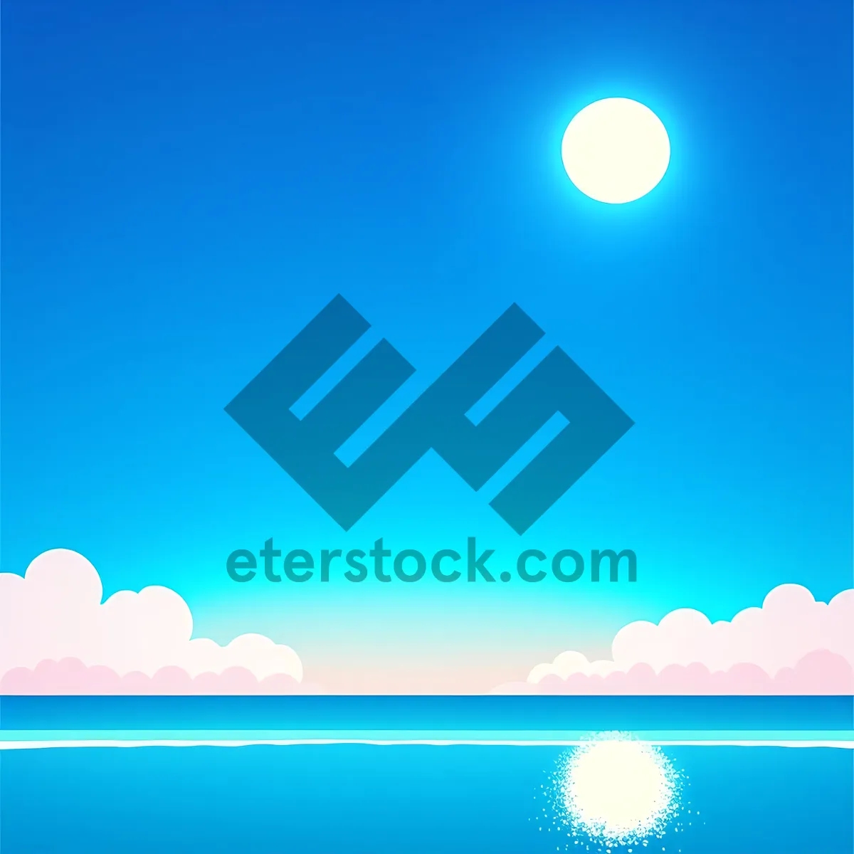 Picture of Luminous summer night sky landscape with moon and stars