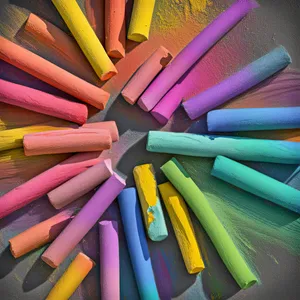 Colorful Pencil Rainbow Sketch in Bright Wood Row