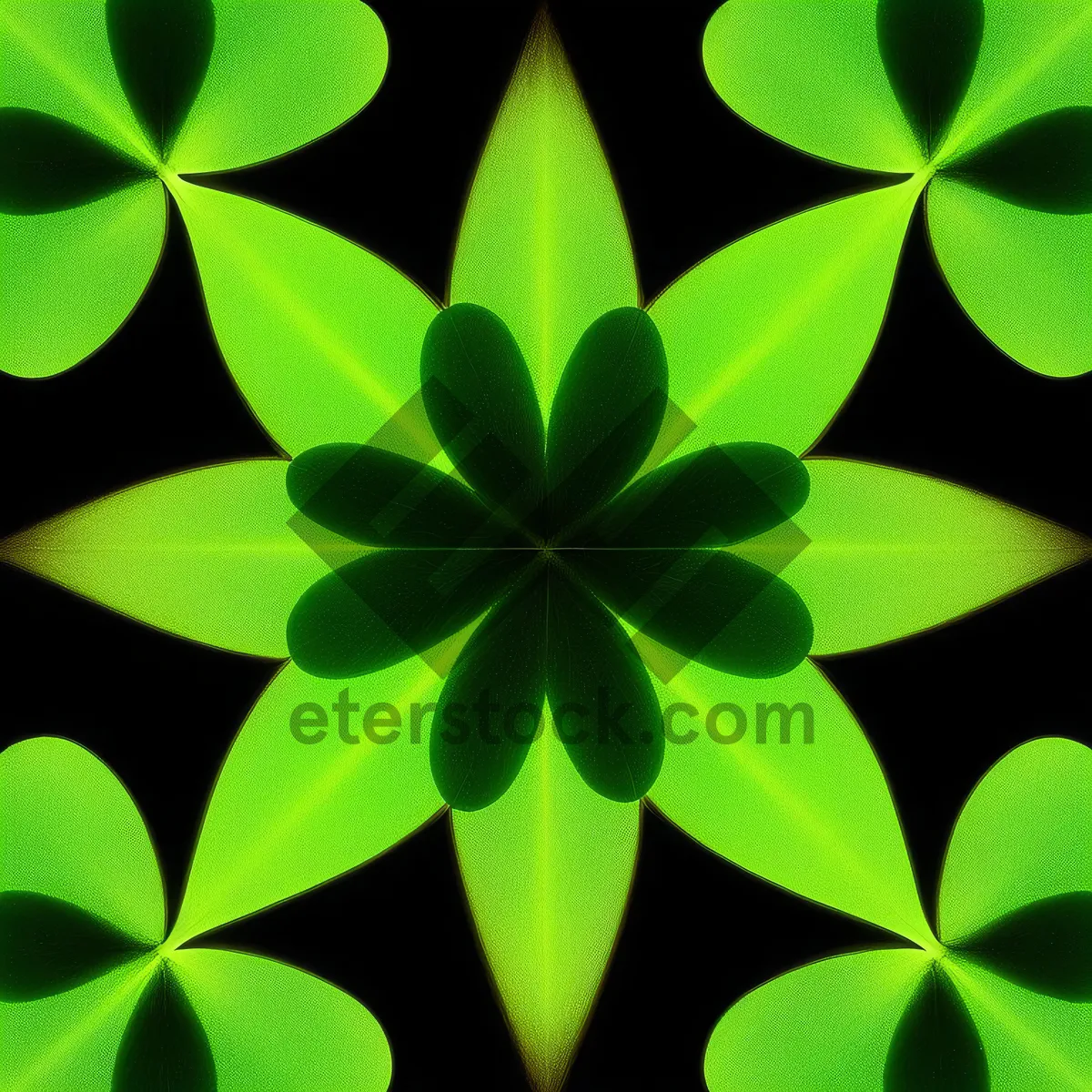 Picture of Colorful clover leaf pattern design