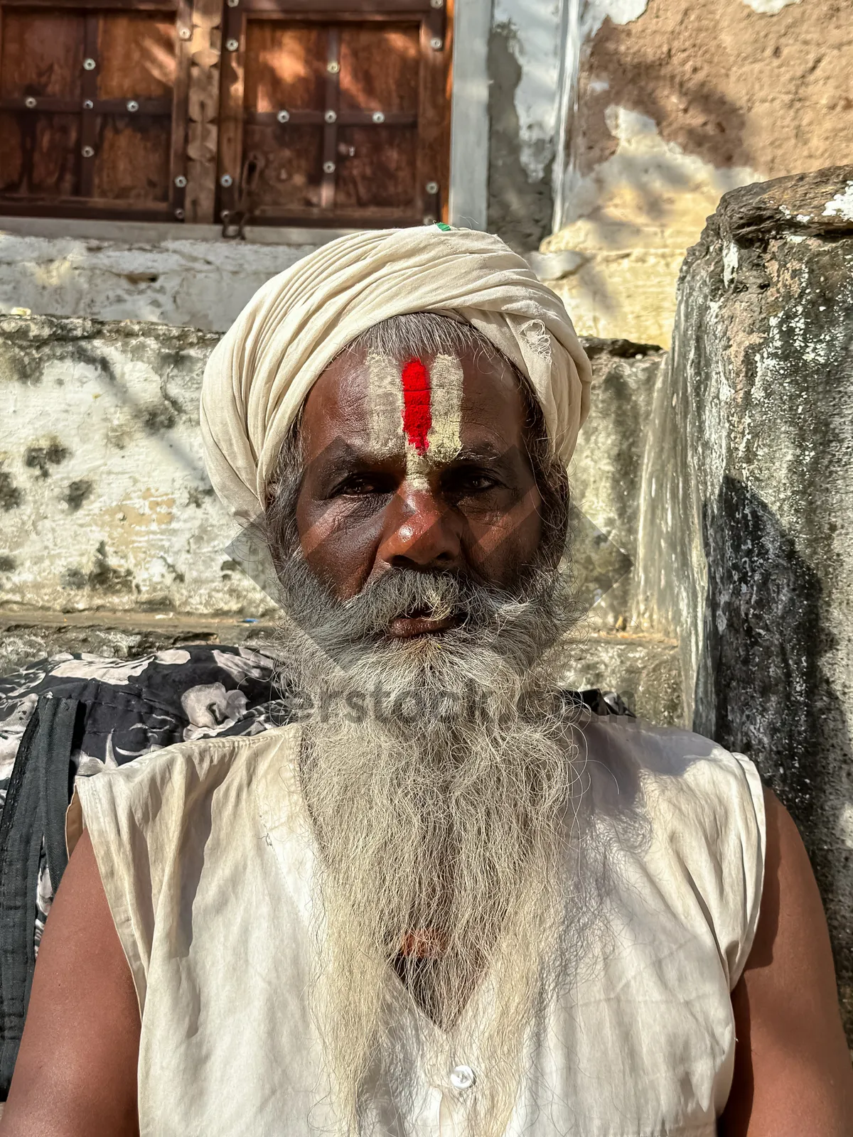 Picture of Crazy Man with Intense Stare and Wild Hair