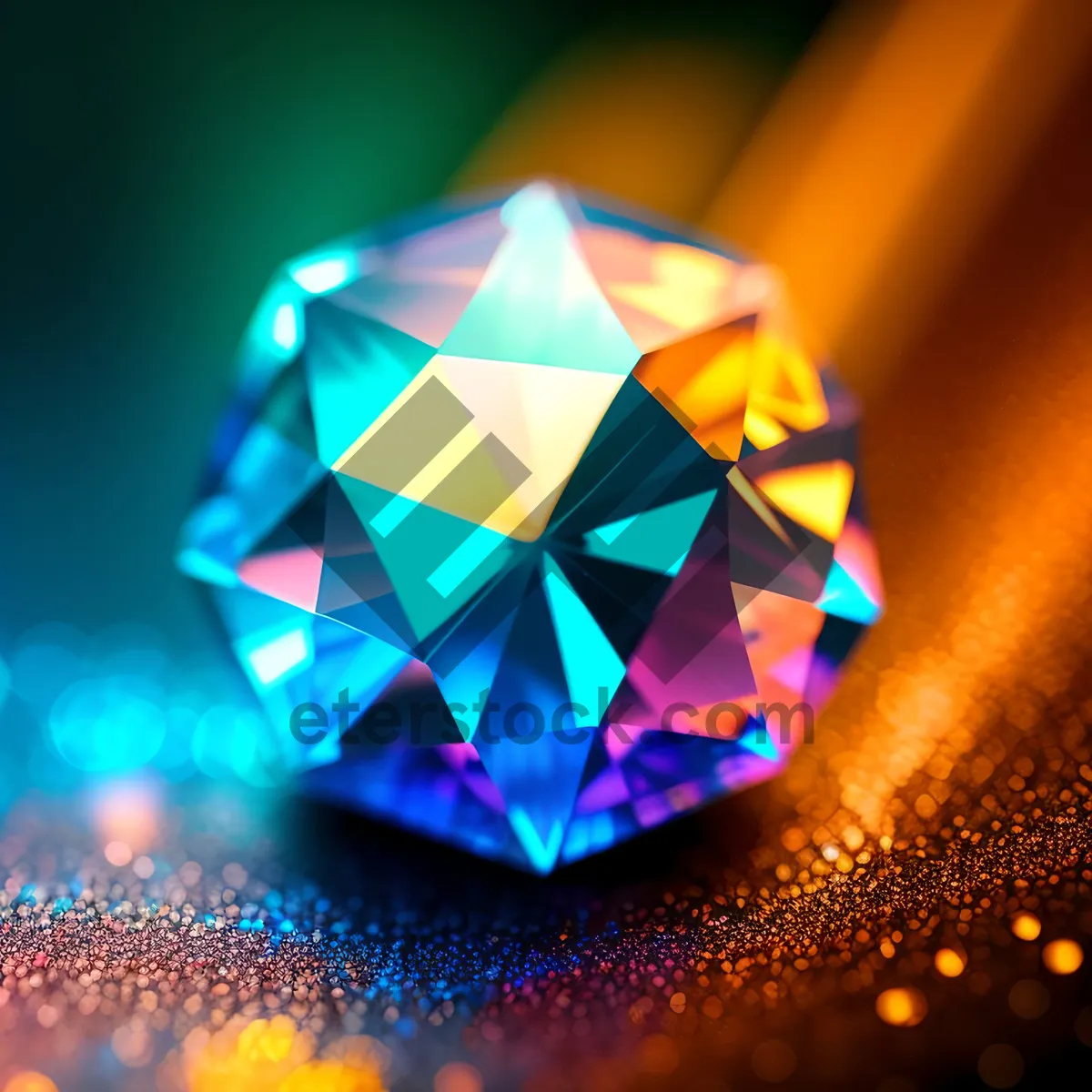 Picture of Shimmering Gem Design: Solid Star-shaped Glass Icon