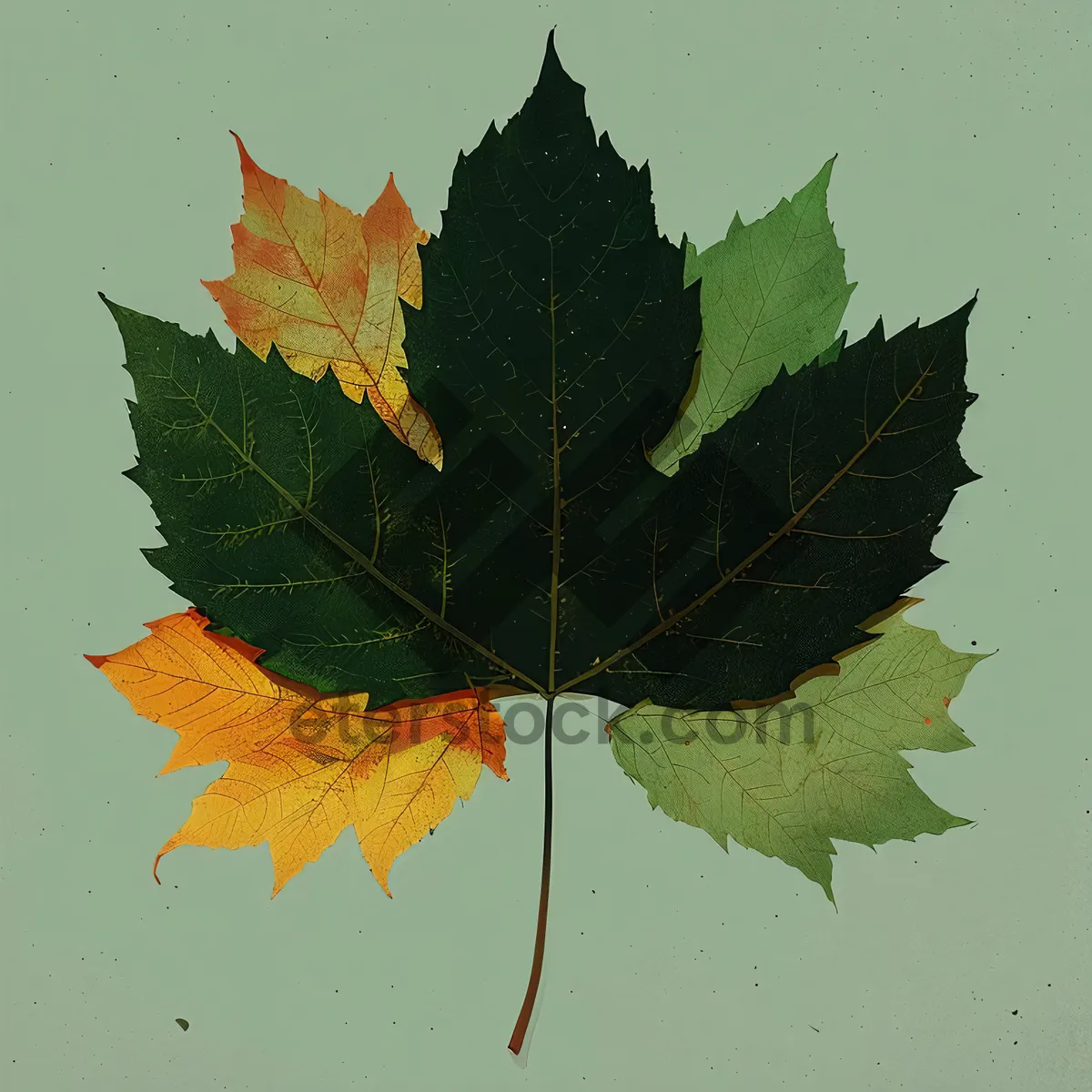 Picture of Vibrant Maple Leaf in Autumn