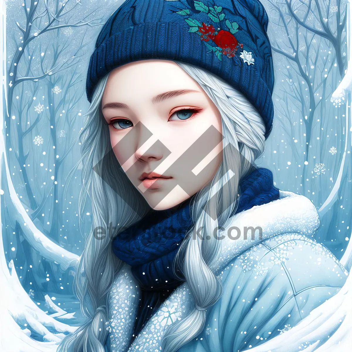 Picture of Winter Fashionista: Attractive lady rocking a stylish hat with a smile.