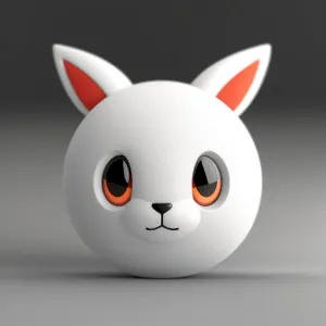 Cute Cartoon Bunny with Fun, Comic-Style Ears