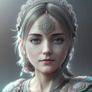 Beautiful Crowned Princess with Seductive Eyes