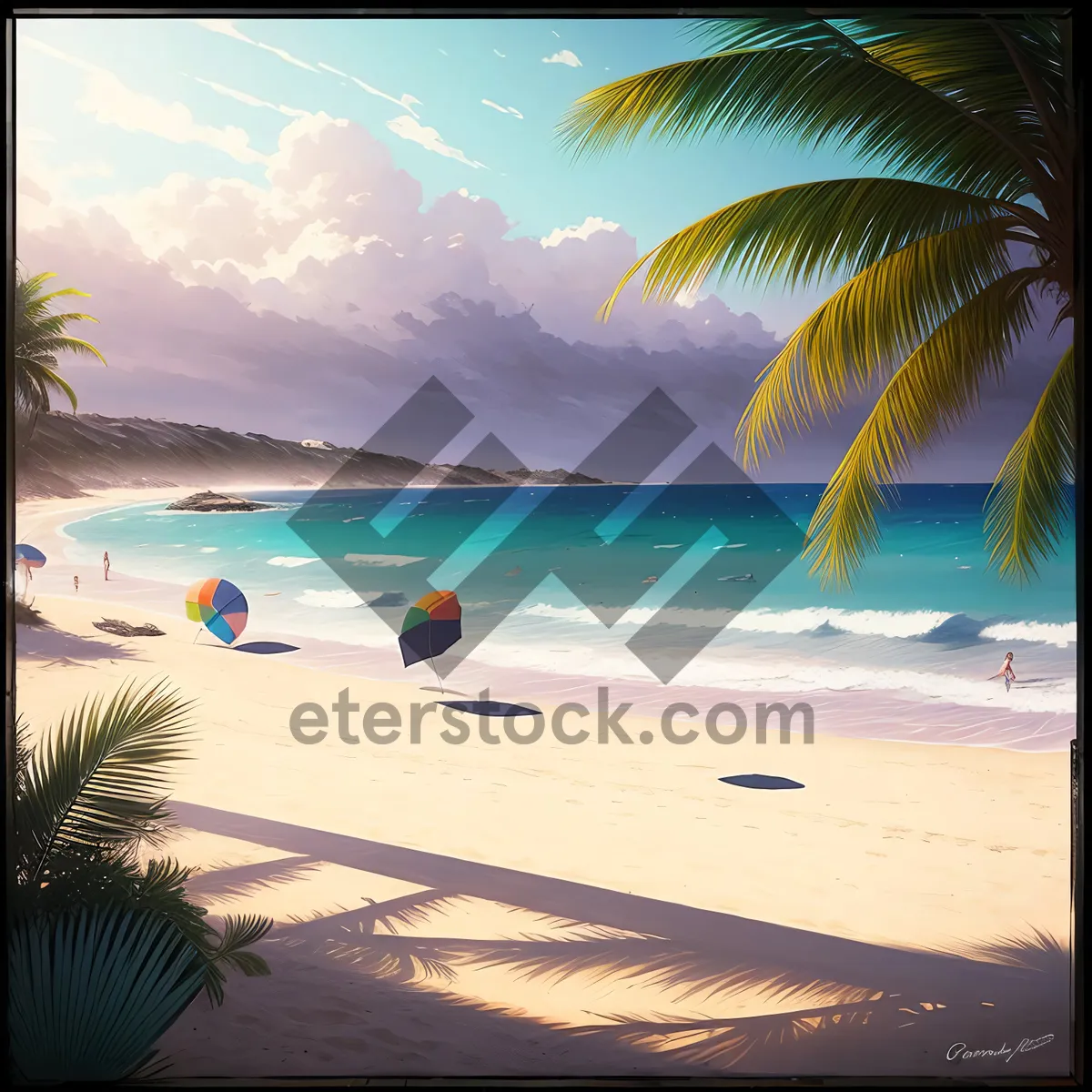 Picture of Tranquil Tropical Beach Paradise by the Sea