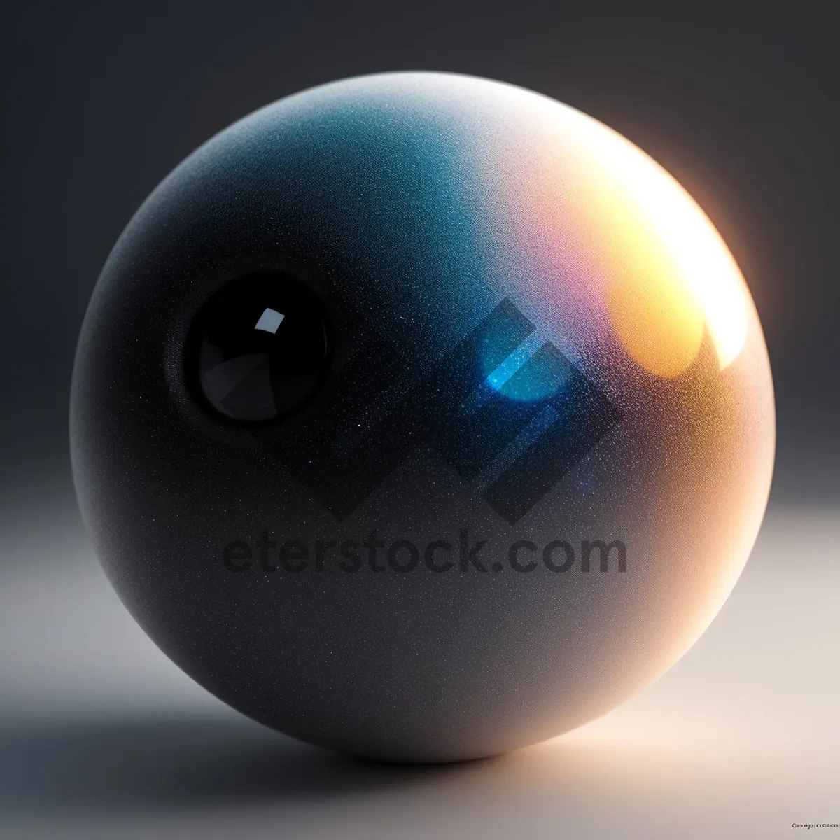 Picture of Shiny 3D Planet Icon with Glass Reflection