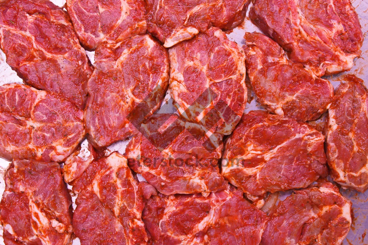 Picture of Fresh Gourmet Meat Cuts at Butcher Shop