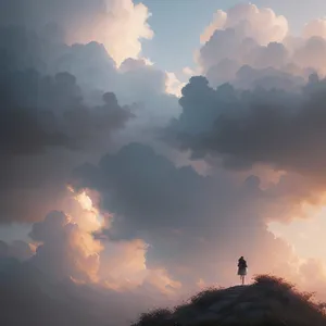 Majestic Sunset Over Mountain Peaks