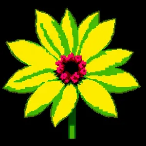 Bright Sunflower Blossom - Summer Garden Floral Art