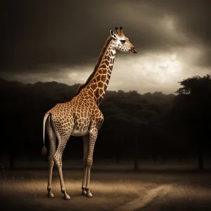 Tall Giraffes in the Wild: Majestic Mammals Roaming the Safari.
