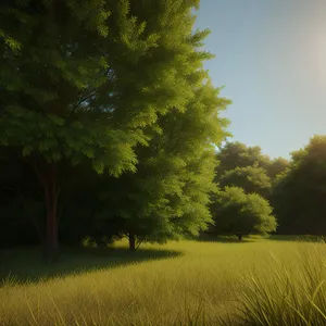 Autumn Forest Skyline in a Rural Meadow