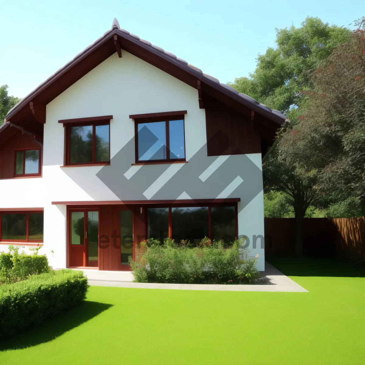 Picture of Modern Villa with Expansive Lawn and Garage