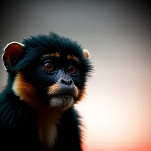 Adorable Baby Monkey Portrait: Cute, Furry, and Wild.