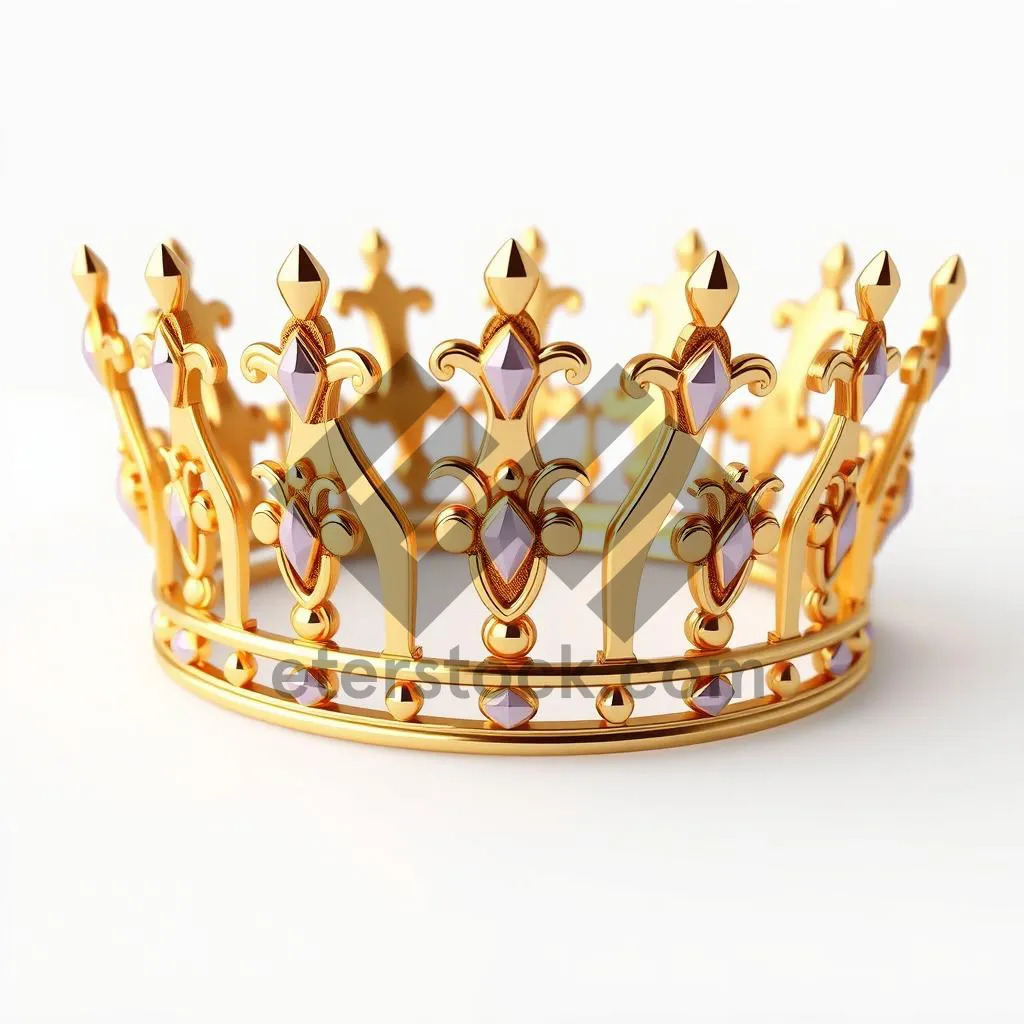 Picture of Regal Gold Crown Jewels Art Piece