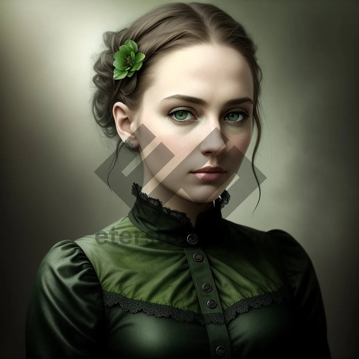 Picture of Seductive Brunette Fashion Model with Alluring Makeup